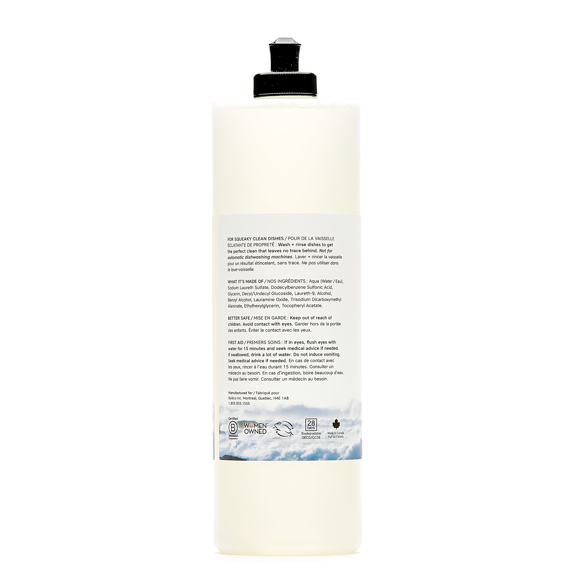 Unscented Dish Soap, 750ml (25.4 fl oz)