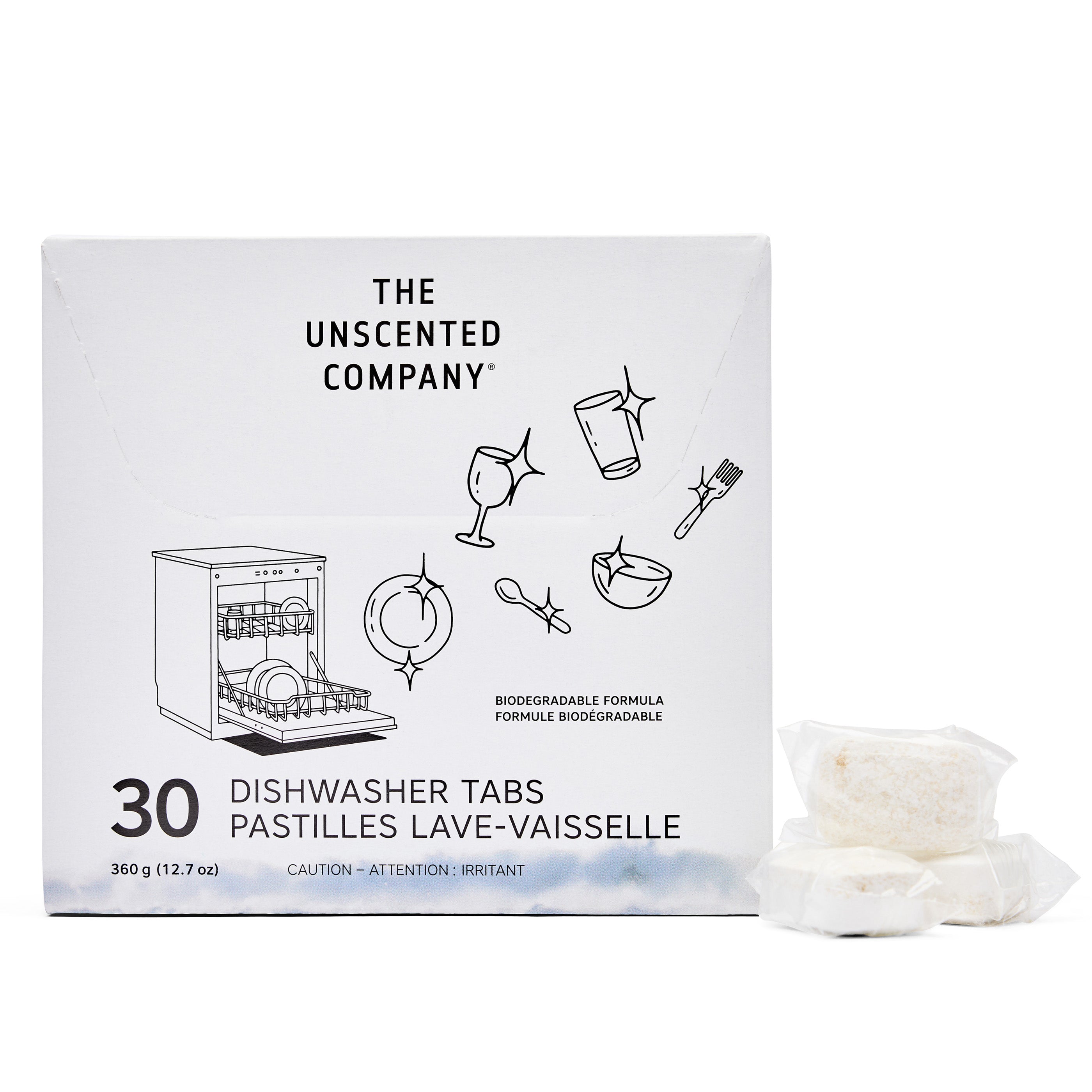 Unscented Dishwasher Tabs, Bulk box 500 tabs 6 kg (13.23 lbs)