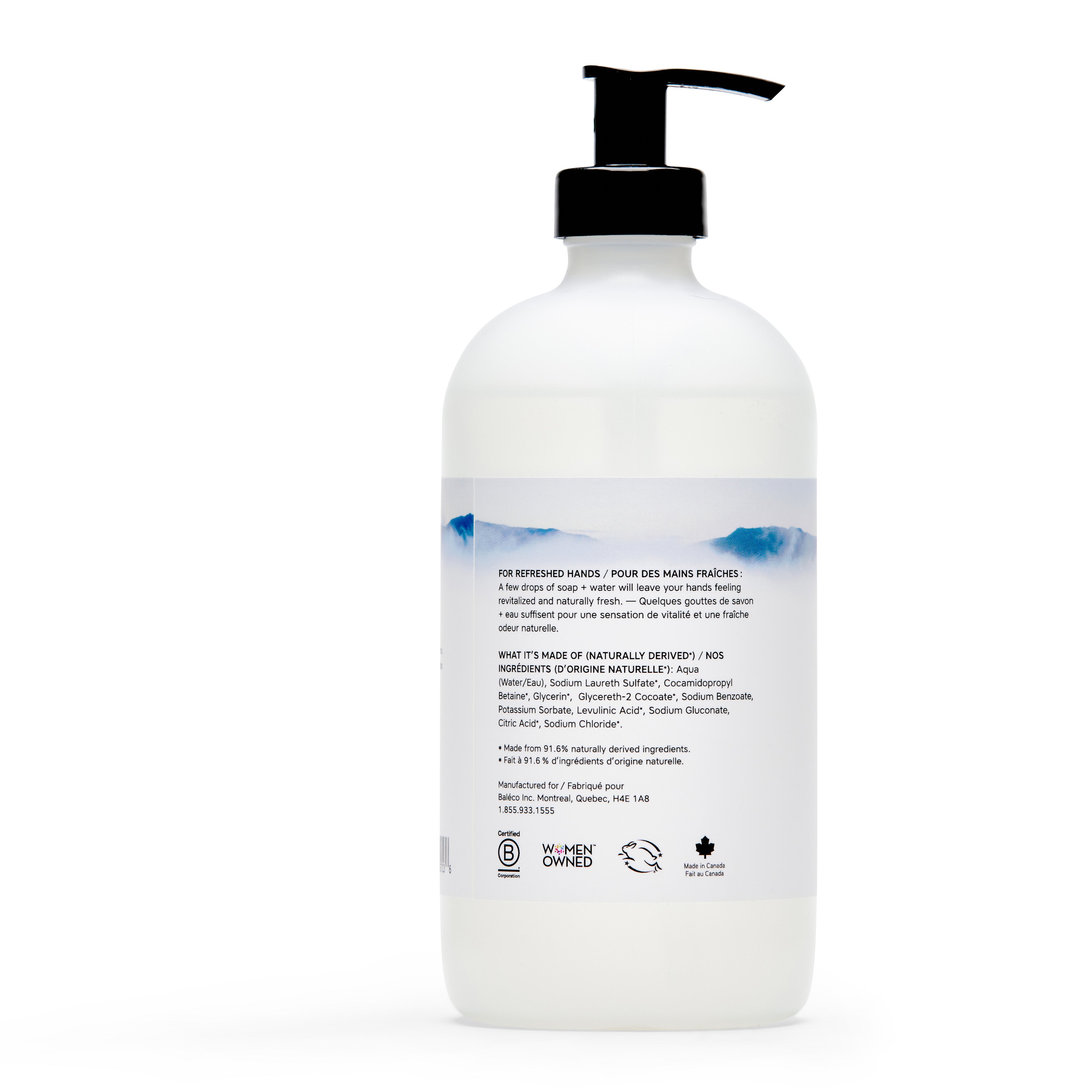 Unscented Hand Soap - Plastic Bottle, 500ml (16.9 fl oz)