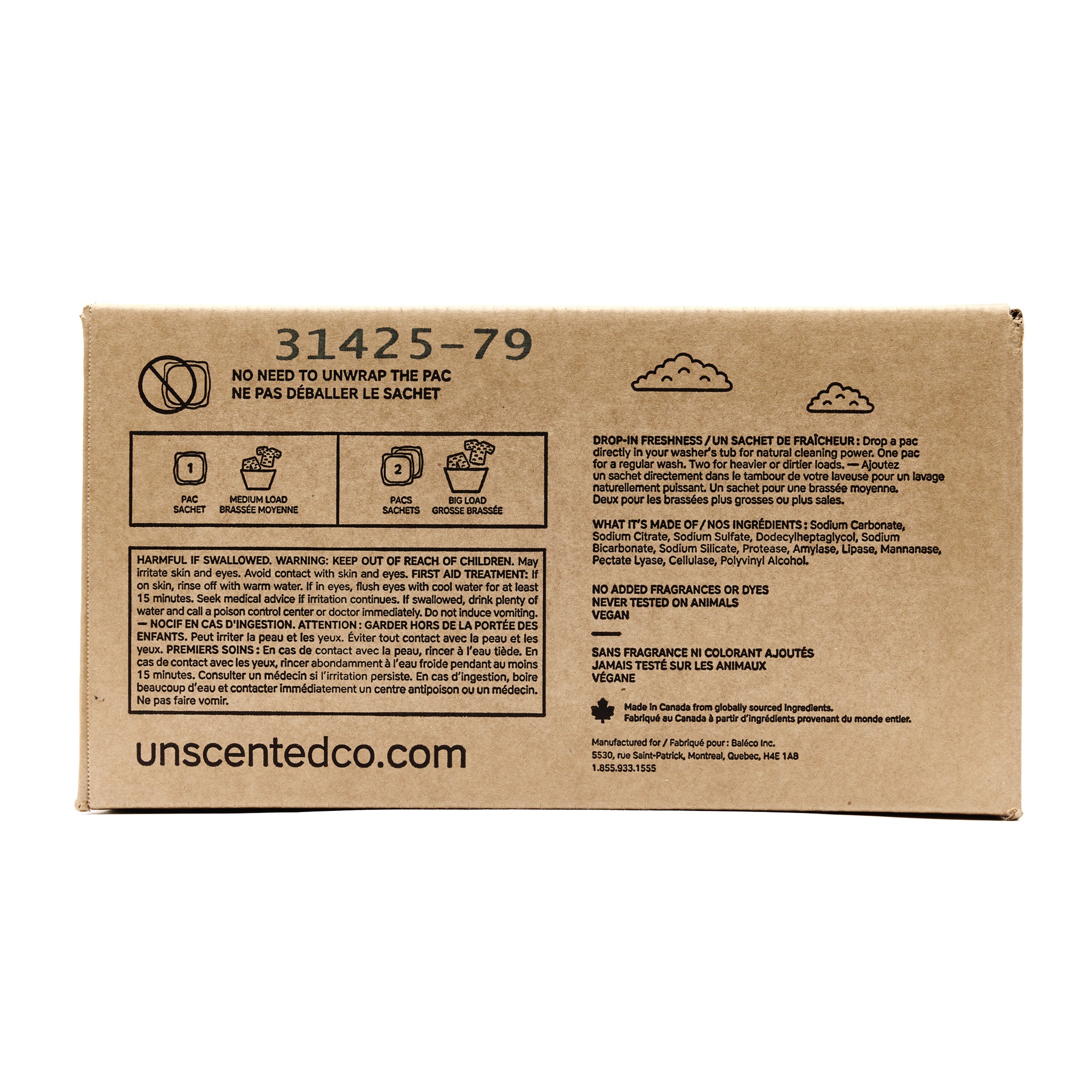 Unscented Laundry Pacs, 300 Pacs